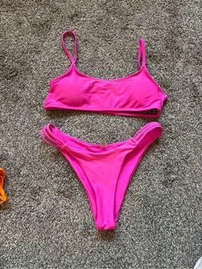 Hot Pink Two-Piece Bikini Set
